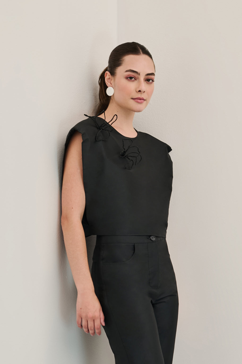 Blusa Cropped Mini Esculturas